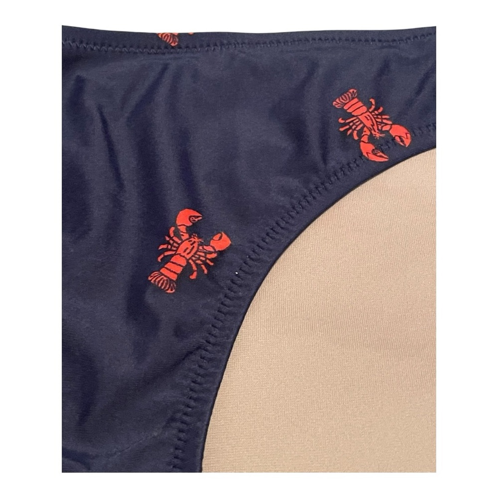 Navy Bikini with Red Lobster Print - Picture 4 of 8